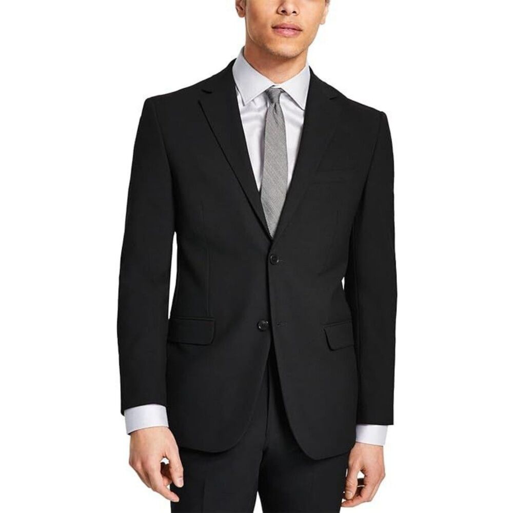 DKNY Men's Modern Fit High Performance Suit Jacket, 46R